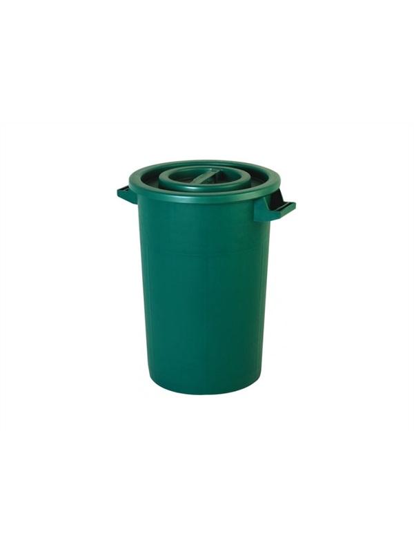 Bidone Sovrapponibile con Coperchio - Pvc Verde 53x66cm